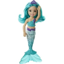 Barbie Dreamtopia Chelsea Mermaid Small Doll with Teal Hair & Tail, Tiara Accessory (6.5-inch)