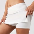 thumbnail image 2 of BLVB Women's Athletic Skort with Built-In Shorts Tennis Skirt Crossover Waist Side Slit Workout Golf Yoga Shorts, 2 of 5