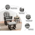 thumbnail image 2 of Brisbane Nursery Glider & Ottoman Set - Reclining Glider Rocker Chair for Breastfeeding, Maternity, & Comfort, White,Gray-Cushion Color:Dark Gray,Finish:Espresso, 2 of 9