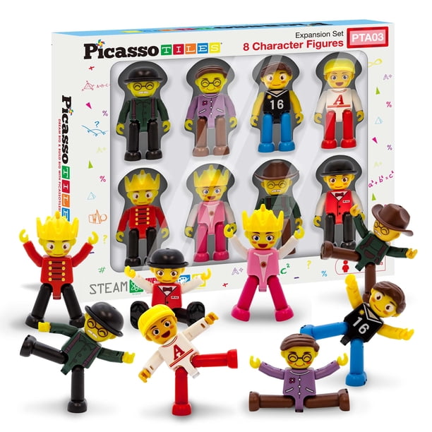 Juego de figuras magnéticas PicassoTiles de 8 piezas PTA03