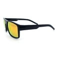 thumbnail image 4 of SA106 Sport Wrap Sunglasses for Men UV400 Mirror Lens Lightweight Performance Shiny Black Frame - Red Orange Mirror Lens, 4 of 6