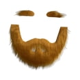 thumbnail image 2 of Conjunto de barba y cejas, novedoso disfraz de bigote, para disfrazarse de vello facial para cosplay Amarillo marron, 2 of 9
