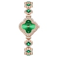 thumbnail image 3 of Reloj de cuarzo con pulsera de trébol de cuatro hojas de moda Reloj de mujer esmeralda Reloj de mujer, 3 of 6