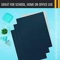 thumbnail image 6 of Navy Blue Paper 2 Pocket Folders with Prongs, 50 Pack, Matte Texture, Letter Size Paper Folders, 50 Pack, with 3 Metal Prong Fastener Clips, Dark Blue, 6 of 6