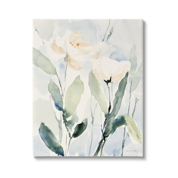 Stupell Industries Traditional White Flower Blossoms Watercolor Detail Painting Gallery Wrapped Canvas Print Wall Art, Design by Lanie Loreth
