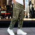 thumbnail image 5 of Men's Boho Pants Paisley Print Cargo Joggers Hip Hop Workout Punk Pants Y2K Bandana Techwear Streetwear Sweatpants, 5 of 9