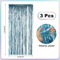 thumbnail image 2 of 3 Pack Party Backdrop Decoration, 1mx2m Tinsel Streamer Foil Fringe Curtain Streamers for Parties Backdrop Decoration Christmas Wedding Birthday Photo Booth, Light Blue, 2 of 6