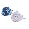 thumbnail image 5 of 2 piezas de gorro estampado para mujer, gorro de quimioterapia a prueba de polvo, turbante para cabeza Morado cro + Fmenco Baoblaze Gorro médico ajustable unisex, 5 of 5
