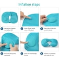thumbnail image 3 of Inflatable Travel Pillow with TPU and Velvet, Press or Auto Inflate Option, Soft and Washable Cover, Eye Mask, Earplug and Carry Bag Included, U-Shaped Neck Pillow for Multiple Purposes, 3 of 6