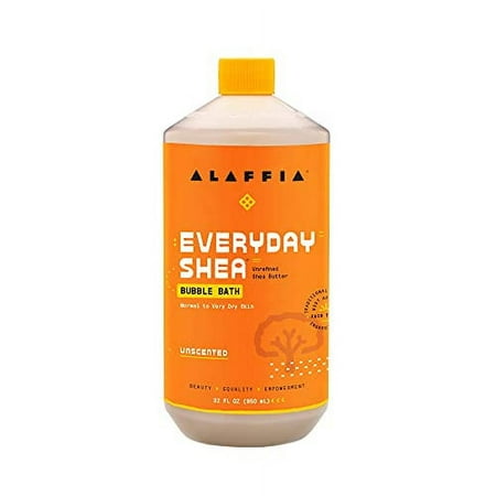 Alaffia Everyday Shea Bubble Bath Unscented, 32 Oz