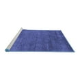 thumbnail image 2 of Ahgly Company Machine Washable Indoor Round Abstract Blue Modern Area Rugs, 8' Round, 2 of 4