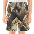 thumbnail image 2 of BZSMCE Adjustable Drawstring Casual Shorts With Yellow Black Python Pattern Pattern, 2 of 9