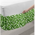 thumbnail image 2 of Banana Leaf Bed Skirt, Vibrant Foliage from Madagascar Island Lively Green Nature Themed Art, Elastic Bedskirt Dust Ruffle Wrap Around for Bedding Decor, 4 Sizes, Lime Green White, by Ambesonne, 2 of 2