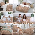 thumbnail image 6 of Boho Bedding 3 Piece Duvet Cover Set California King, Abstract Geometric Ethnic Bohemia Textured Soft Microfiber Comforter Cover with Zipper Closure & Pillowcases, Wrinkle & FadeResistant Quilt Cover, 6 of 9