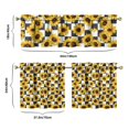 thumbnail image 6 of Kitchen Curtains 24 Inch Short - 3 Panel Set, Boho Sunflower Butterfly Floral Print, Rod Pocket Window Curtain for Rustic Farmhouse, Country Vintage Summer Decor, Easy Wash, 6 of 6