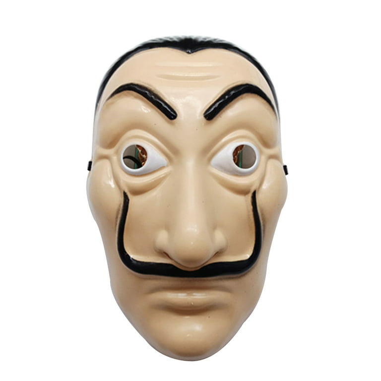 Carolilly Costume Mask, The House of Paper Salvador Dali Mask Money Heist Cosplay Prop La Casa De Papel Face Mask - Walmart.com