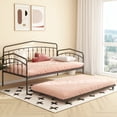 thumbnail image 3 of Miniyam Metal Twin Daybed with Pull Out Twin Trundle,Trundle Bed for Living Room Guest Room,Black(Mattress not included), 3 of 9