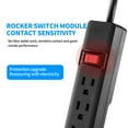 Hyper Tough 6 Outlets Power Strip with 8 ft. Cord, Black, Single Pack