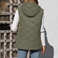 thumbnail image 7 of Sokhug Womens Hooded Quilted Puffer Vest Zip Up Sleeveless Lightweight Fall Winter Plain Lined Cotton Padded Jacket Outerwear with Pockets, 7 of 7