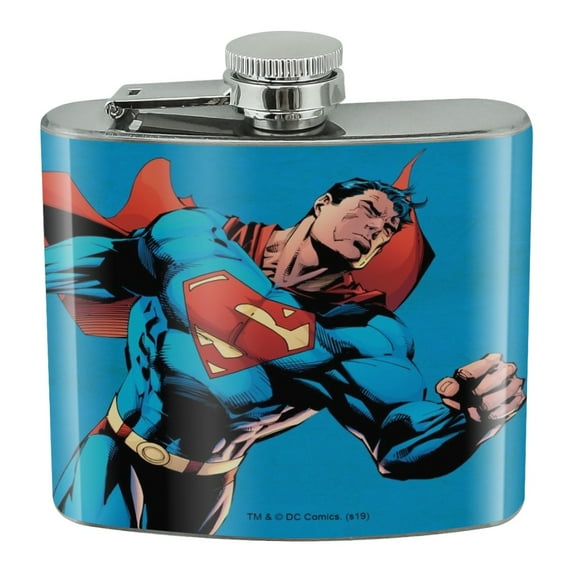 Superman Character Stainless Steel 5oz Hip Drink Kidney Flask