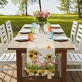 thumbnail image 4 of Table Runners 72 Inches Long Dress Scarves, Spring Farmhouse Kitchen/Dining Table Runner, Coffee Tablerunners, Bicycles Botanical Sunflowers Leaves Butterfly 14x72 Inch, 4 of 9