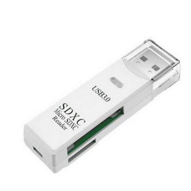 USB3.0 Micro SD Card Reader, 5Gbps 2-in-1 SD Card Reader to USB Adapter, Wansurs Memory Card Reader for SDXC, SDHC, MMC, RS-MMC, Micro SDXC, Micro SD, Micro SDHC and UHS-I Cards (1Pack white )