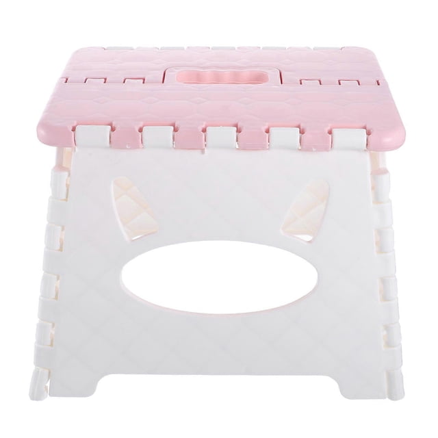 Small Kids Foldable Chair Pink Plastic Folding Step Stool Beach Picnic 24X19.3CM 1Pcs