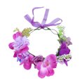 thumbnail image 3 of EeaseCA Couronne de Fleurs Réalistes Tête Florale Accessoire de Cheveux pour Vacances Bord de Mer Violet, 3 of 7