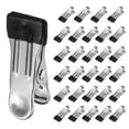 thumbnail image 1 of 30 Paquete de Pinzas para Ropa, Clips de Acero Inoxidable de 2.17" con Goma para Colgar Calcetines, Toallas (Negro), 1 of 6