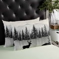 thumbnail image 4 of Deer Forest Throw Pillow Covers, Farmhouse Vintage Nature Trees Mountain Soft Breathable Pillow Cases with Invisible Zipper for Sleeping, Toddler Pillowcases for Couch Bed Sofa Chair 12x20 Inches, 4 of 6