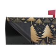 thumbnail image 4 of Ryvnso Mailbox Cover Christmas Trees Golden Magnetic Mailbox Wrap Standard Size 21x18 Inch, 4 of 8