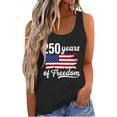 thumbnail image 2 of Stralyhd July 4th Celebration Tank Tops for Women American Flag Stars Shirt Freedom Tank Tops Sleeveless Scoop Neck 1776-2026 Shirts Black L, 2 of 6
