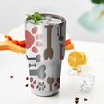 thumbnail image 3 of 30oz Paw Prints and Bones Tumblers Stainless Steel Tumbler with Lid and Straw,Vacuum Insulated Double Wall Travel Tumbler Cups Mug with Cleaning Brush for Coffee,Tea, 3 of 7