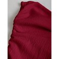thumbnail image 4 of Women's Elegant Strapless Double Layer Ruffle Mini Dress, Red, Sizes L-M, 4 of 6