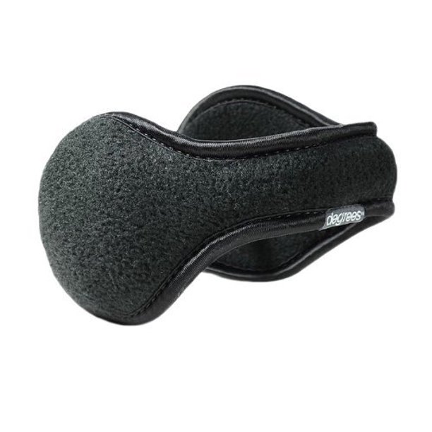 New Degrees by 180s Adjustable Mens Discovery Fleece Ear Warmers (Black