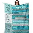 thumbnail image 1 of LHSHID Niece Gifts from Auntie/Uncle Gifts for Niece from Aunt/Uncle Graduation Gifts for Niece Best Niece Birthday Gifts for Niece from Aunt Niece Gifts Ideas to My Niece Blanket 40"x50", 1 of 7