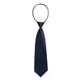 thumbnail image 1 of CORBATA DE CREMALLERA PREATADA INSPIRE CHIC PARA HOMBRE, COLOR SóLIDO, FORMAL Y CASUAL, AJUSTABLE, ANCHA, AZUL MARINO, 35 cm/13.8", 1 of 1