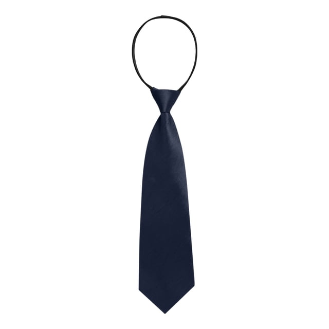 CORBATA DE CREMALLERA PREATADA INSPIRE CHIC PARA HOMBRE, COLOR SóLIDO, FORMAL Y CASUAL, AJUSTABLE, ANCHA, AZUL MARINO, 35 cm/13.8"