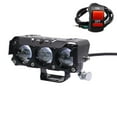 thumbnail image 1 of Wartleves Foco de motocicleta de dos colores, luces LED antiniebla de haz alto/bajo para automóvil, SUV, UTV, 12 V, 24 V, mini lente de luz, faro para camiones, luz de conducción, luz LED para motocic, 1 of 7