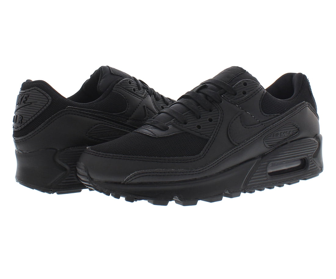 Nike Air Max 90 DH8010-001 Women's Triple Black Leather Running