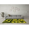 thumbnail image 3 of Ahgly Company Indoor Square Abstract Yellow Modern Area Rugs, 5' Square, 3 of 4