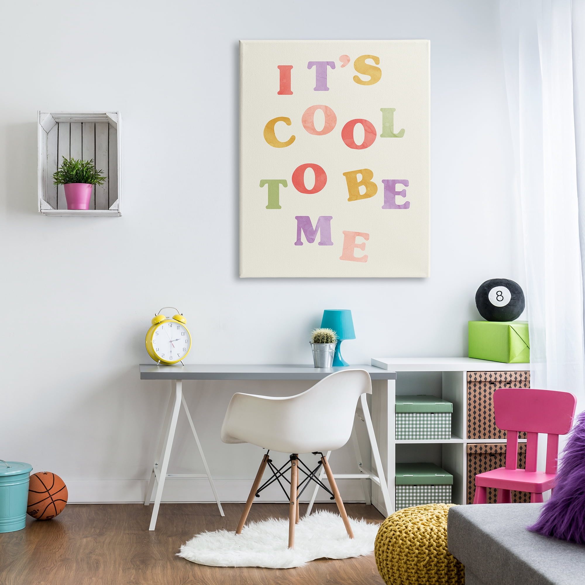Stupell Industries It's Cool to Be Me Retro Inspirational Phrase, 36 x 48, Design by Daphne Polselli