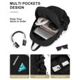 thumbnail image 7 of Black Backpack For Women Men, Travel Backpack Water-Resistant Backpack Daypack for College Small Lightweight Waterproof Hiking Backpack, 7 of 7