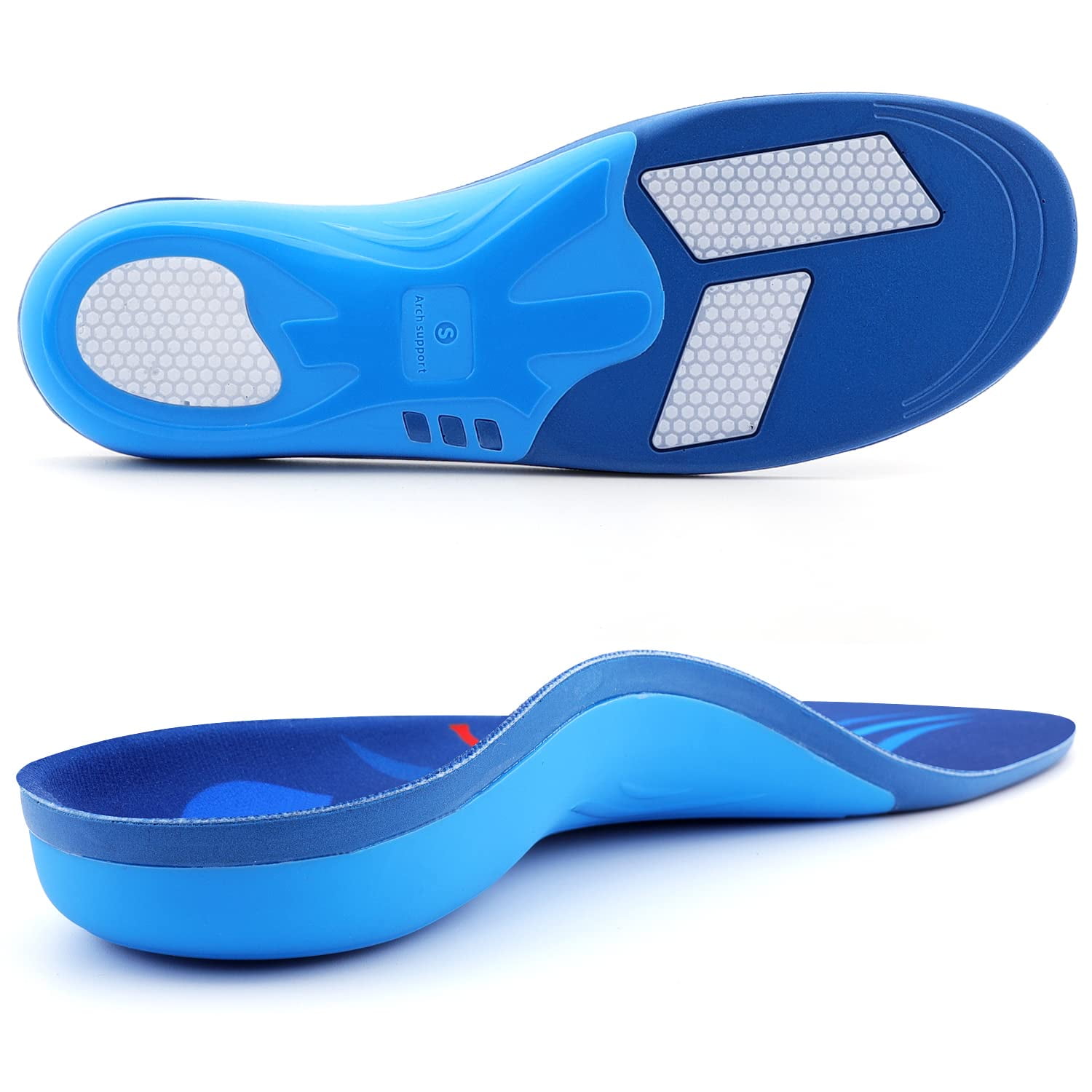 LARSARO Orthopaedic Insoles Foot Pain Plantar Fasciitis Lower Spread