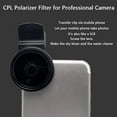 thumbnail image 4 of CPL Filter Lens Portable Circular Polarizer with Phone Clip Enhances Photography By Reducing Glare & Reflections,1 x CPL Filter Lens,Black, 4 of 6