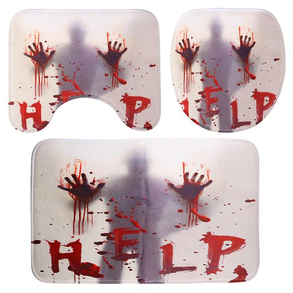 3 piezas Alfombra de baño Halloween para decoraciones de Halloween