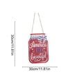 thumbnail image 3 of Patriotic Wooden Hanging Sign Flag Wood With Rope For 4th Of July Front Porch Home Deco, 3 of 6