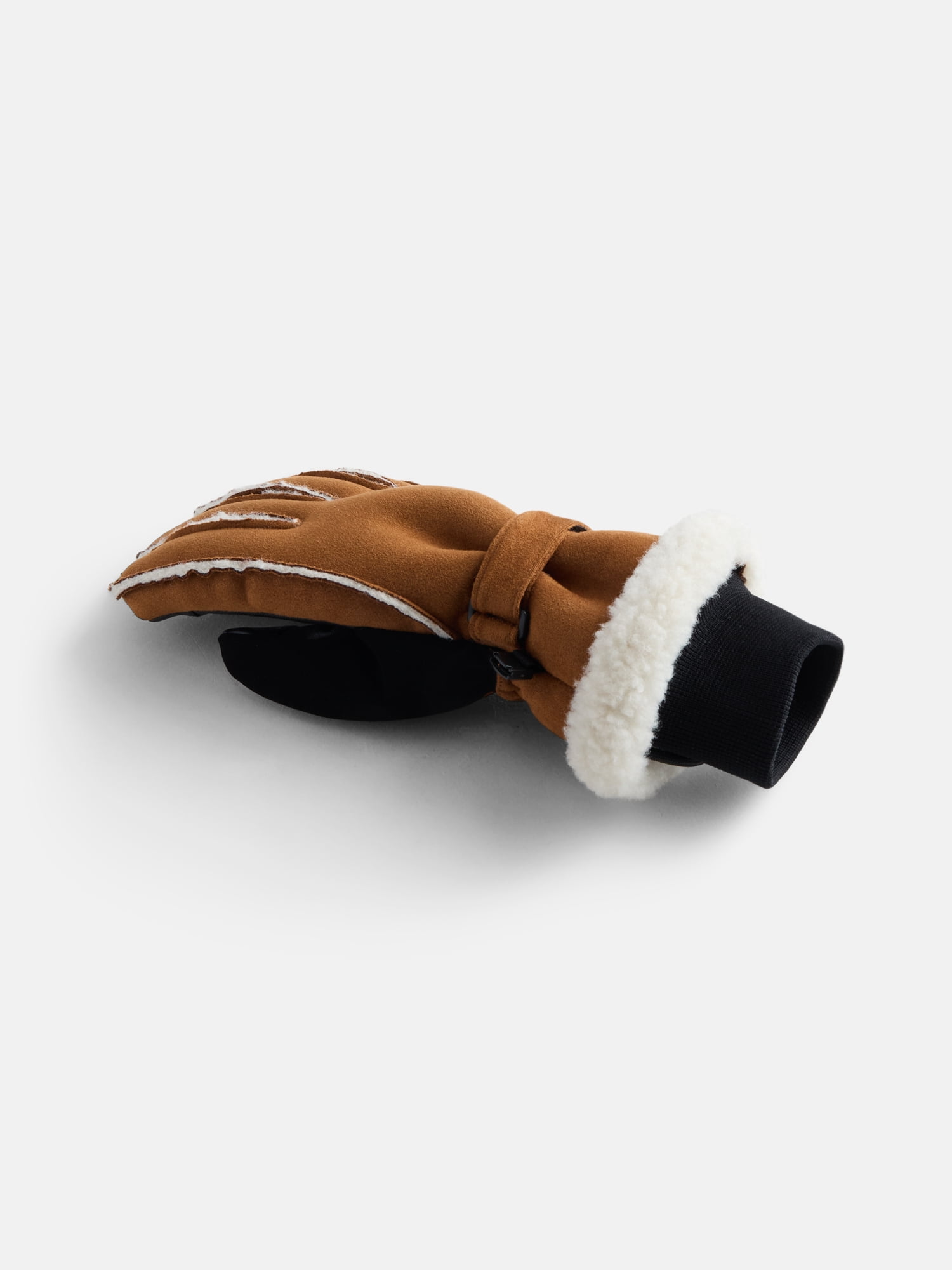 Ozark Trail Women's Faux Suede Ski Gloves, Camel, Sizes S/M
