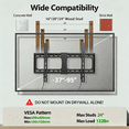 thumbnail image 6 of USX MOUNT Large Tilting TV Wall Mount for 37-95" TVs, Universal tv mount with Capacity 132 lbs up to 600x400mm VESA, 24" Wood Stud, 6 of 9