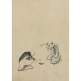 thumbnail image 3 of Katsushika Hokusai 11x14 Black Modern Framed Museum Art Print Titled - Two Men Playing a Game or Gambling, Possibly Involving Dice of Some Sort (1830-1850), 3 of 5